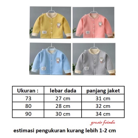 Jaket bayi tebal lembut/ jaket anak bayi jaket Lyme JK11/ jaket kekinian