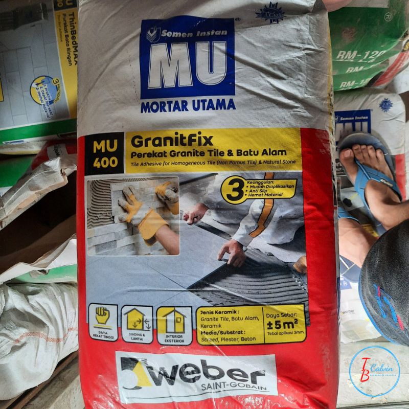 MU 400 Mortar Utama perekat keramik Granit per KG