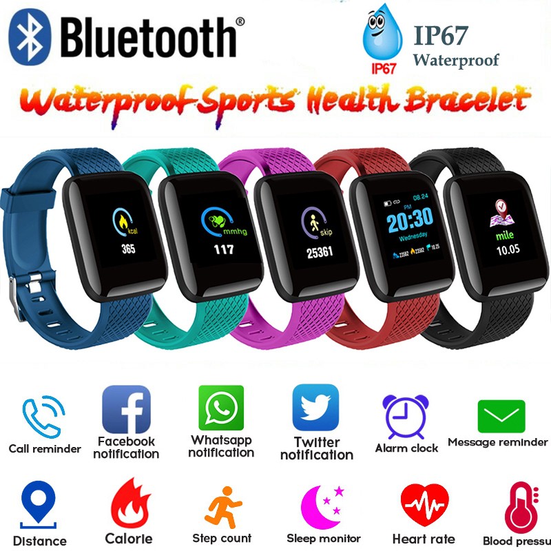 Smartwatch 116 Plus Jam Tangan Sport Jam Tangan Pintar Jam Sport Smart Bracelet