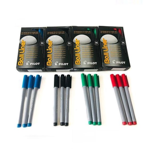 

Pulpen Pilot Balliner / Ballpoint 0.8mm ( Biru / Hitam / Merah/Hijau ) - Hitam