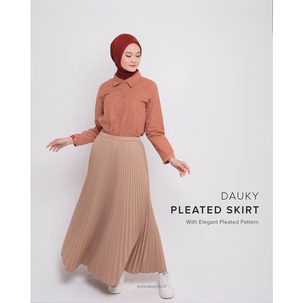 Dauky - Bawahan Rok Plisket Long Skirt Corduroy