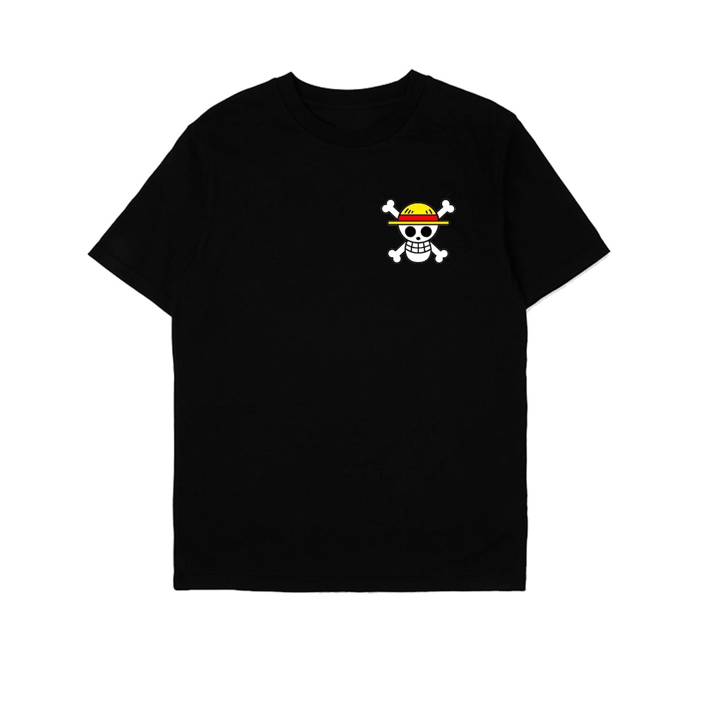 Kaos anime one Piece logo grup topi jerami