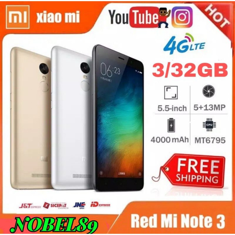 Xiaomi Redmi Note 3 Ram 3GB-32GB 4G LTE
