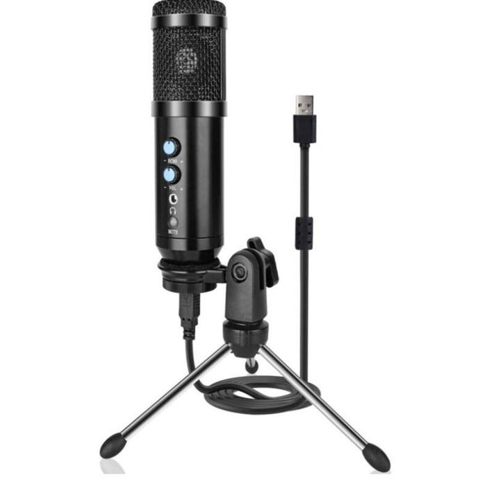 Taffstudio Tech Microphone Condenser Usb Mikrofon With Stand Ud-900Fx