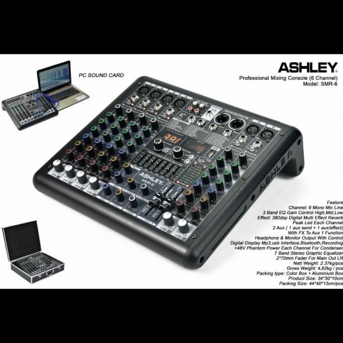mixer audio ashley smr6 smr 6 (6channel) original ashley Star Seller