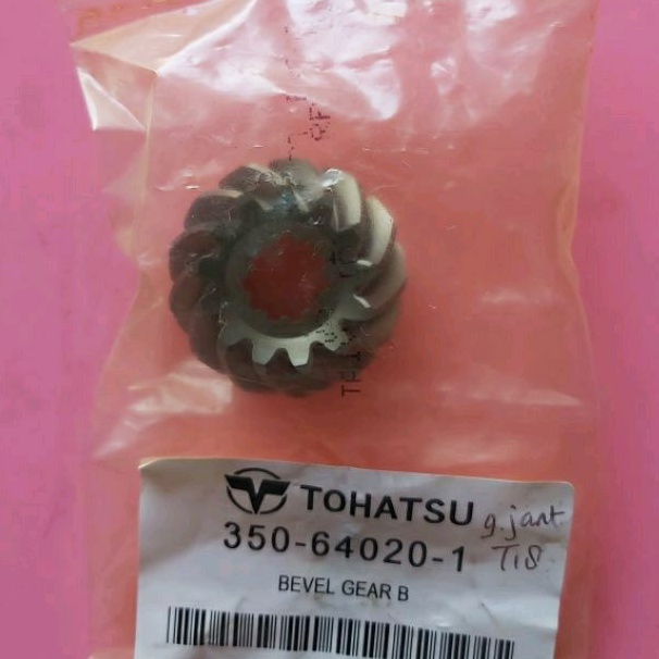Gigi jantung/pinion mesin tempel Tohatsu 18pk. Asli.