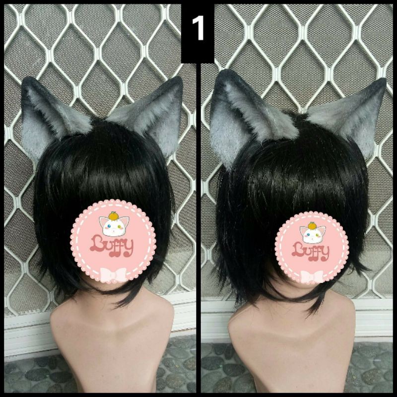 bando realistic ear cat fox nekomimi gray cosplay arknight game buffy kawaii fur wolf halloween