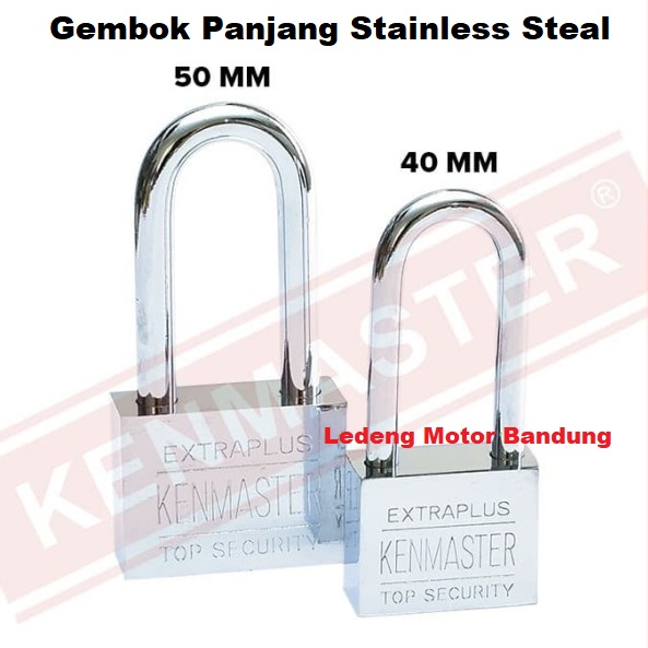 Gembok Panjang Stainless Steal Kenmaster Security Lock Long 40mm 50mm