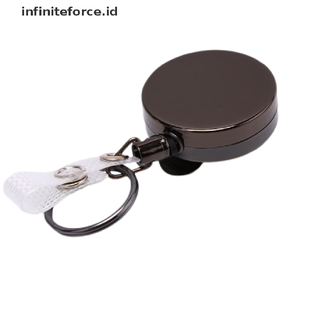 (Infiniteforce.Id) 1pc Badge Reel Metal Retractable Untuk Kartu Nama / Id