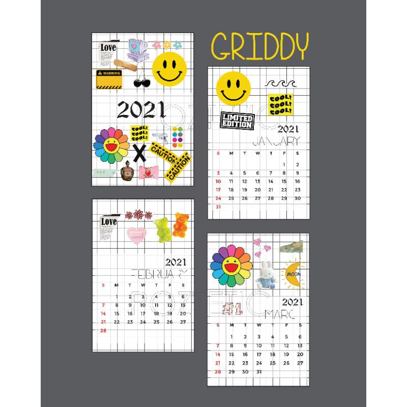 

KALENDER 2021 AESTHETIC TEMA 90-an | 14.5 X 9.5 cm | KERTAS BC 150gr