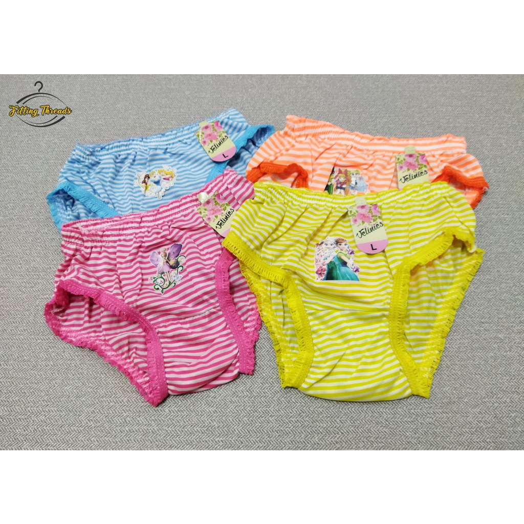 3 Pcs Daleman Celana Dalam Anak Perempuan Motif Salur Garis/ CD Sempak Anak Cewek Velinies