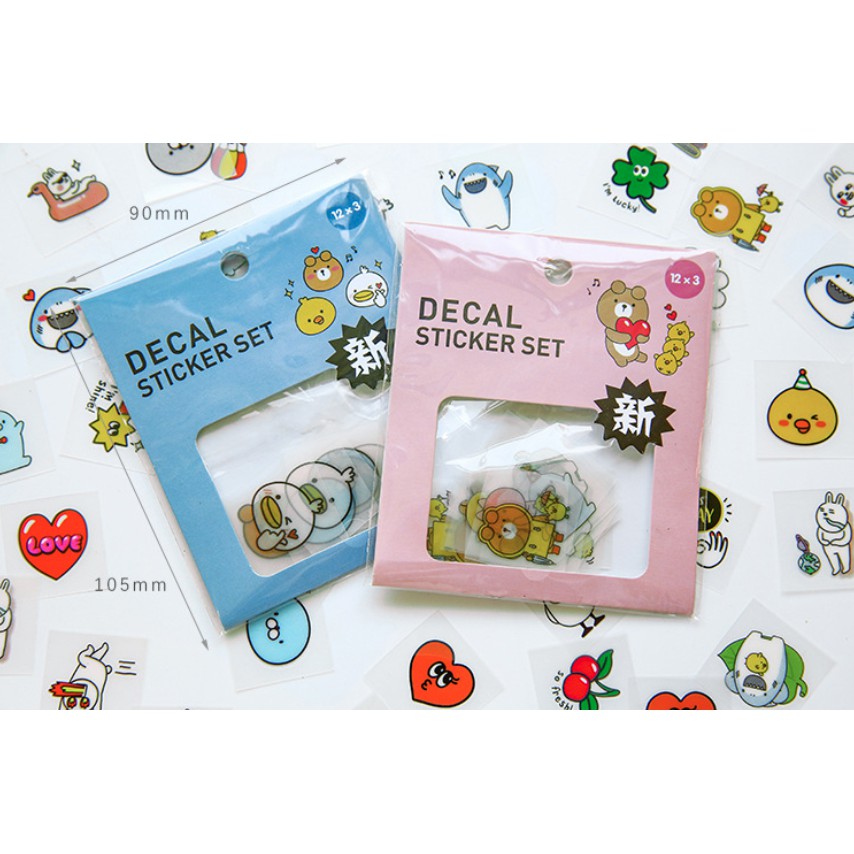 

Decal Sticker Set Beruang, Kelinci, Bebek