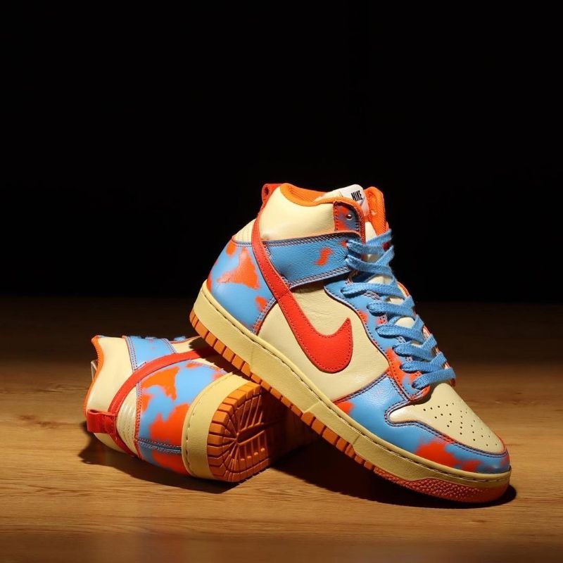 Sepatu nike dunk HI 1985 "orange acid wash"