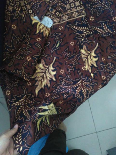 Size M L Xl  Bswart Batik Hrb026 Kenongo Hem Pendek Padi Pekalongan M L Xl Batik Pria Murah