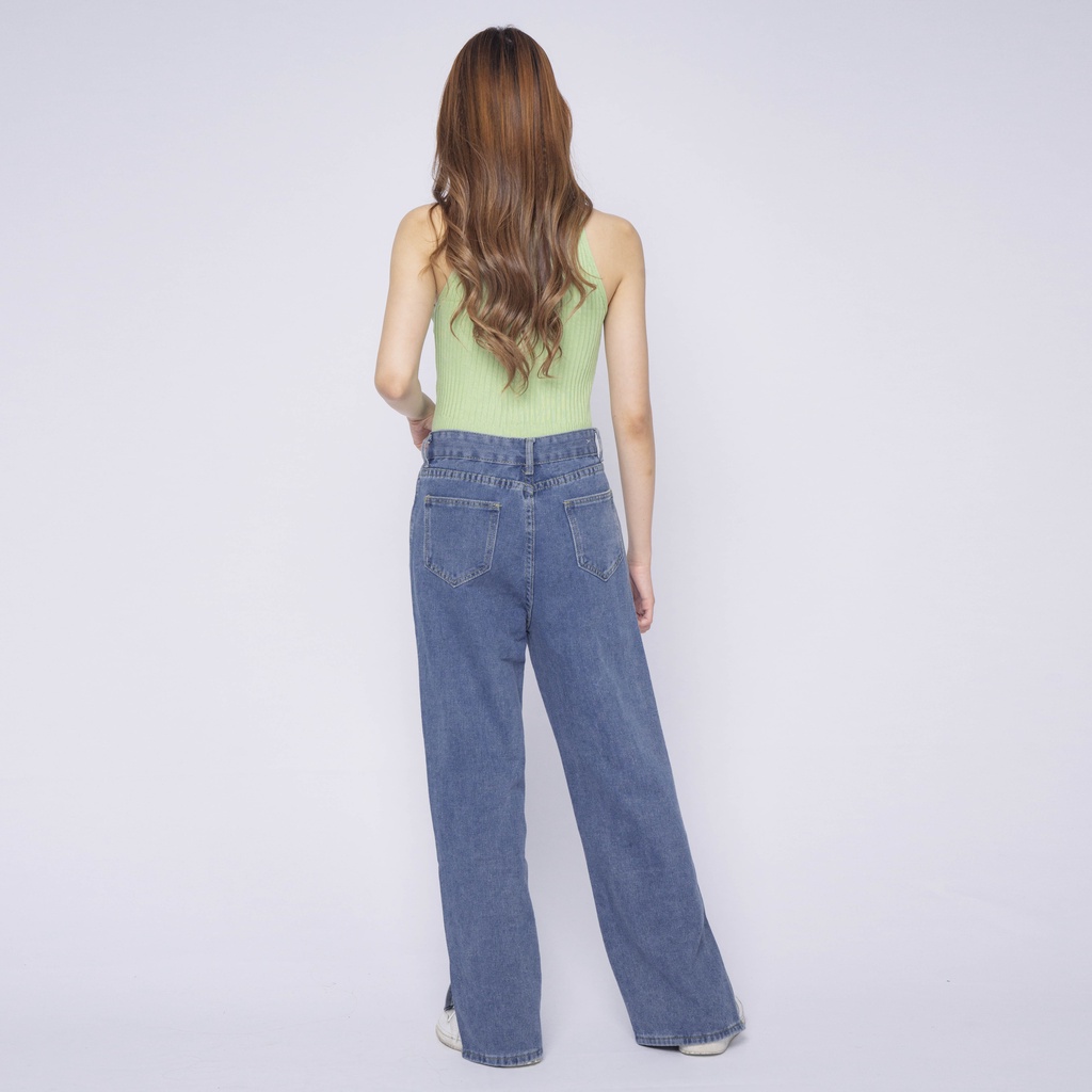 VIERLIN - Jeans 9151 - HW SLIT JEANS