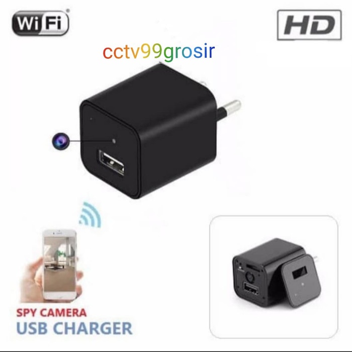 BISA COD Spy Cam Wifi Camera Alat Sadap Kamera USB Charger Adaptor Hidden Cam