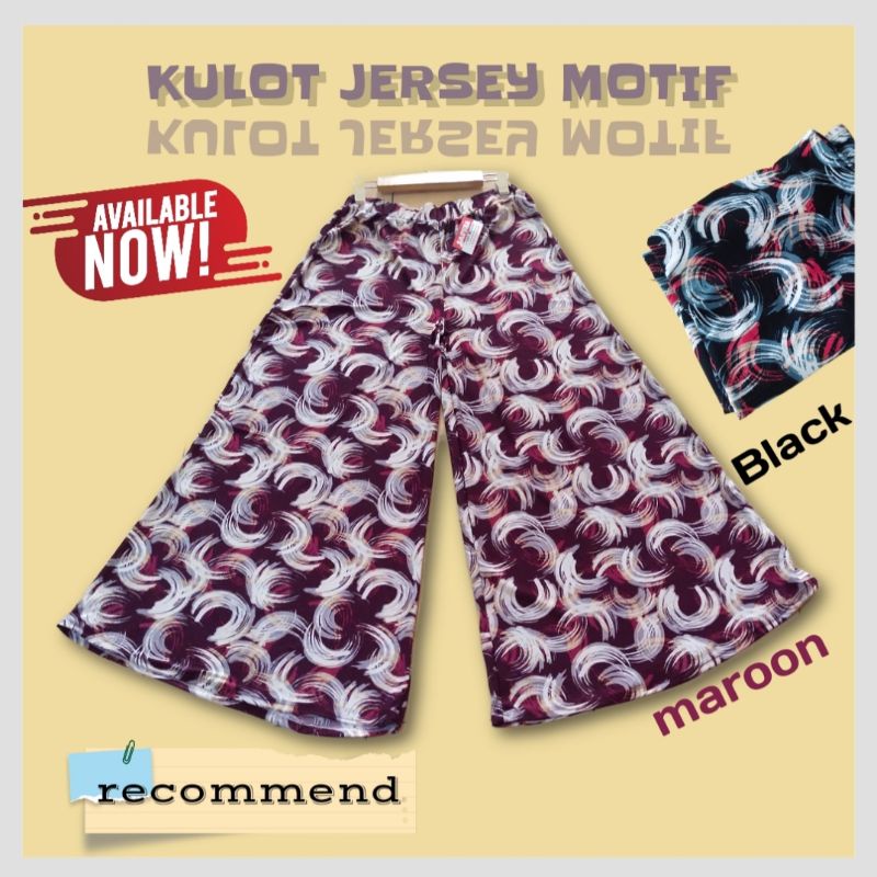 KULOT jersey motif ukuran jumbo/ kulot payung jumbo