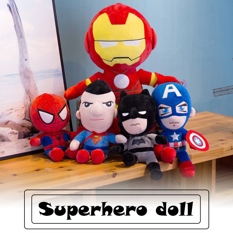 Mainan Mewah Boneka Pahlawan Captain America Besi Hulk Batman Superman