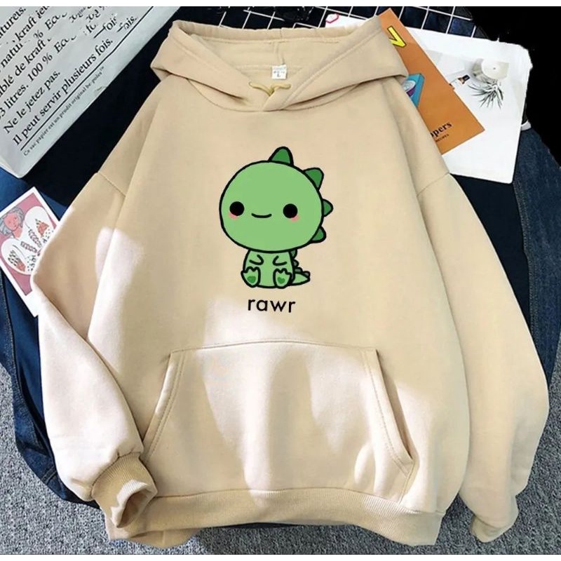 Rawr Hoodie Cewek Wanita Terbaru