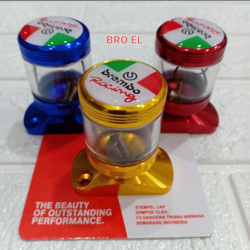 TUTUP MINYAK REM MODEL STEMPEL BREMBO/ COVER TUTUP MINYAK REM BREMBO HONDA BEAT, VARIO 110, SCOOPY, 