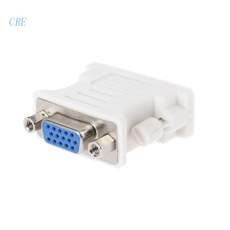 Cre Adapter Konverter DVI D Ke VGA 15Pin Female Untuk Komputer