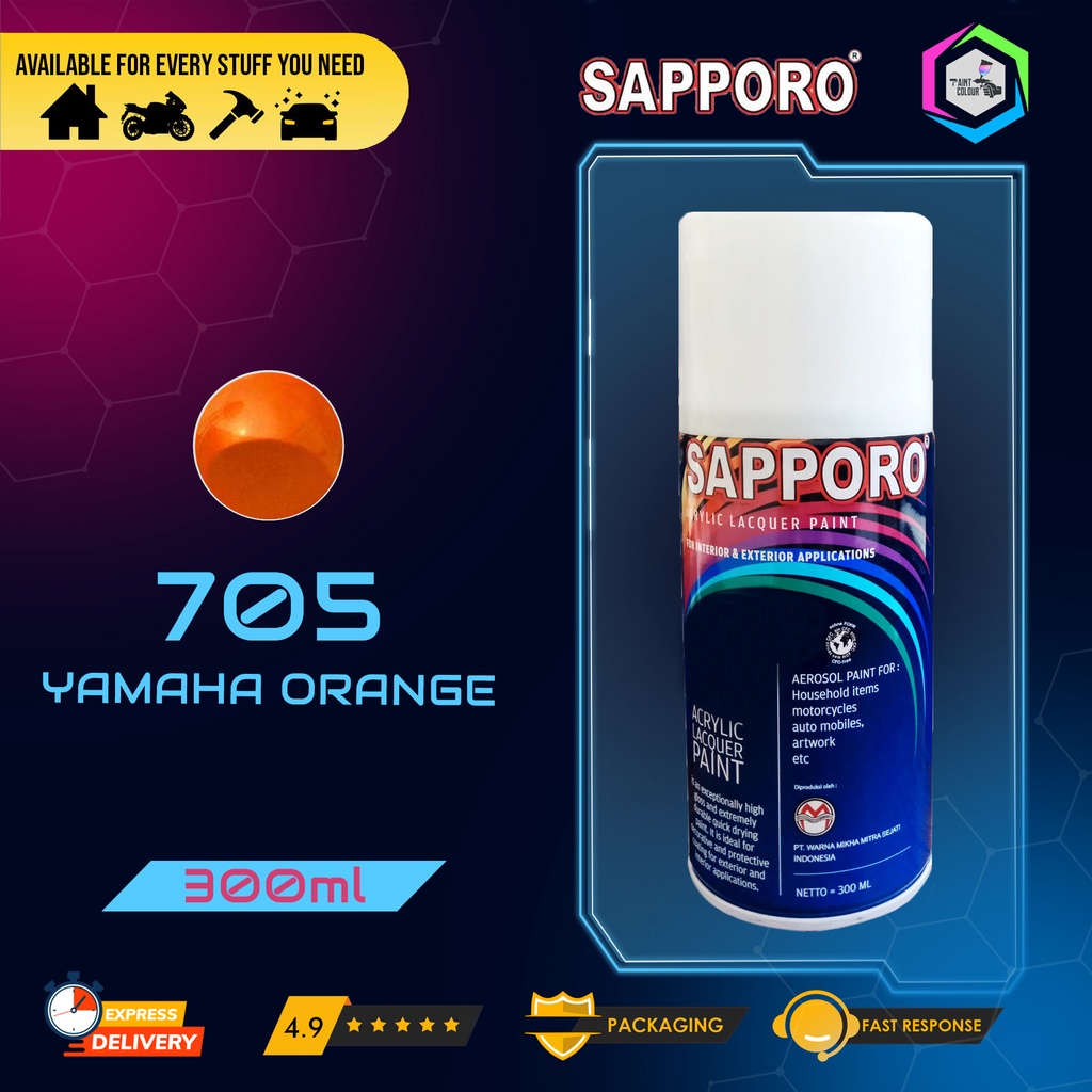 Cat Semprot SAPPORO Paint-Cat Semprot SAPPORO Paint- 705 SAPPORO YAMAHA ORANGE