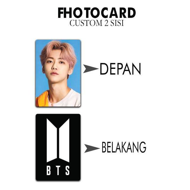 

Fotocard custom 2 sisi + laminating doff/glosy/tdk laminating