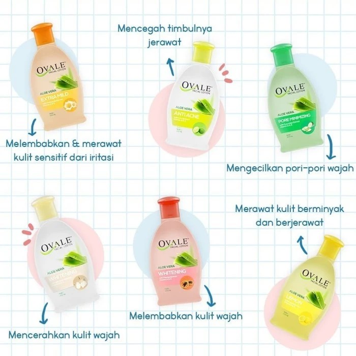OVALE FACIAL LOTION - 60ml ❤ jselectiv ❤ Toner OVALE - ORI✔️BPOM✔️COD✔️