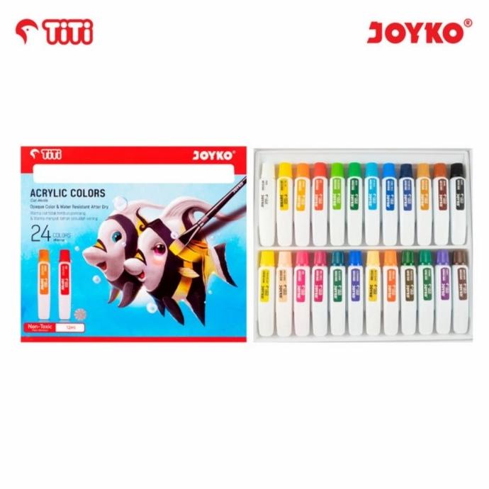 

Acrylic Color Cat Akrilik Joyko Titi Acc-12Ml-24 Warna Colors