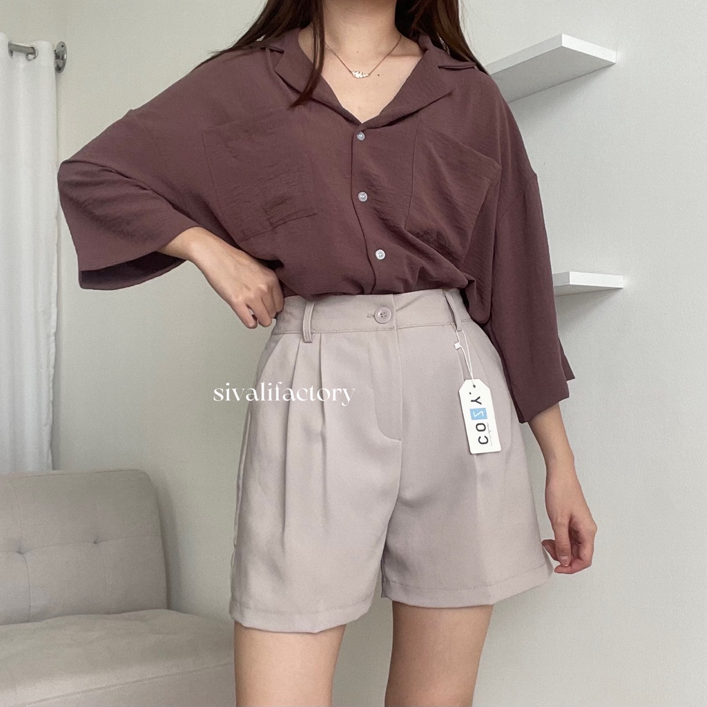 SIVALI Camille Short Pants 1945 | Celana Pendek Wanita - Loose Short Pants 1945