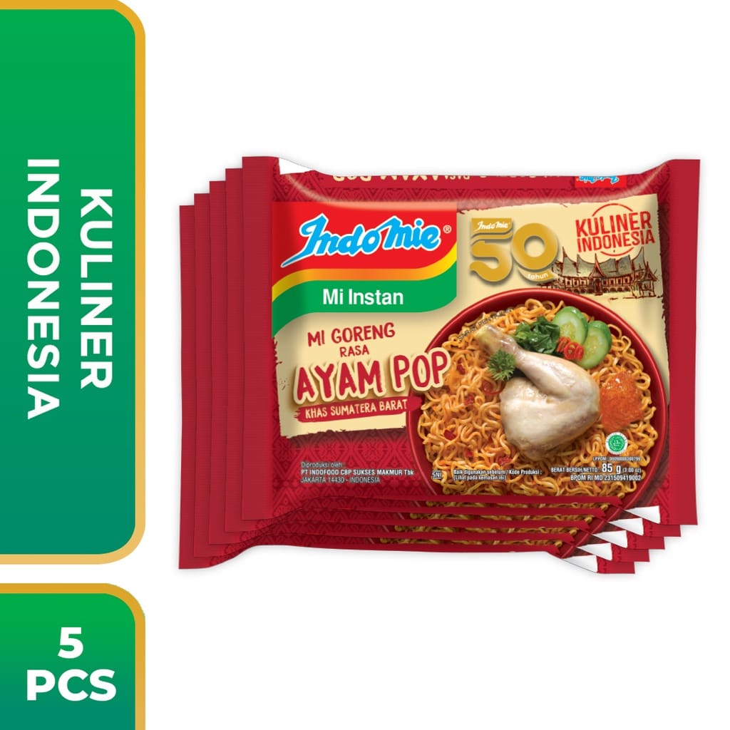 Mie instant Indomie goreng ayam pop (5pcs )