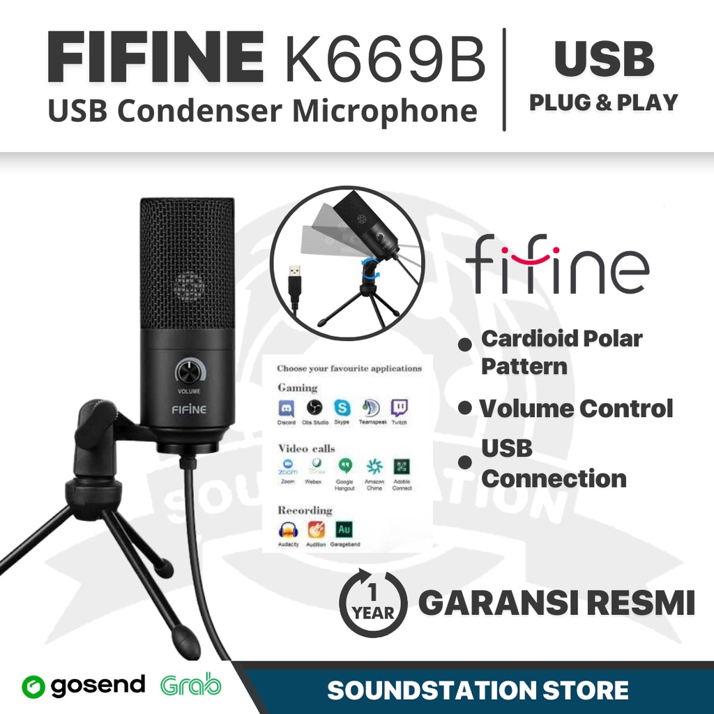 Jual MIC FIFINE K669B USB Condenser Microphone | Shopee Indonesia