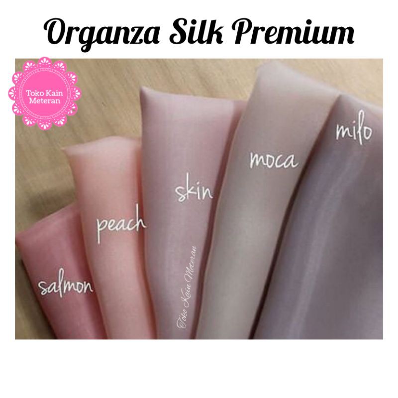 Kain Organza Polos / Organza Premium Silk Glowing / Bahan Organza Grade A