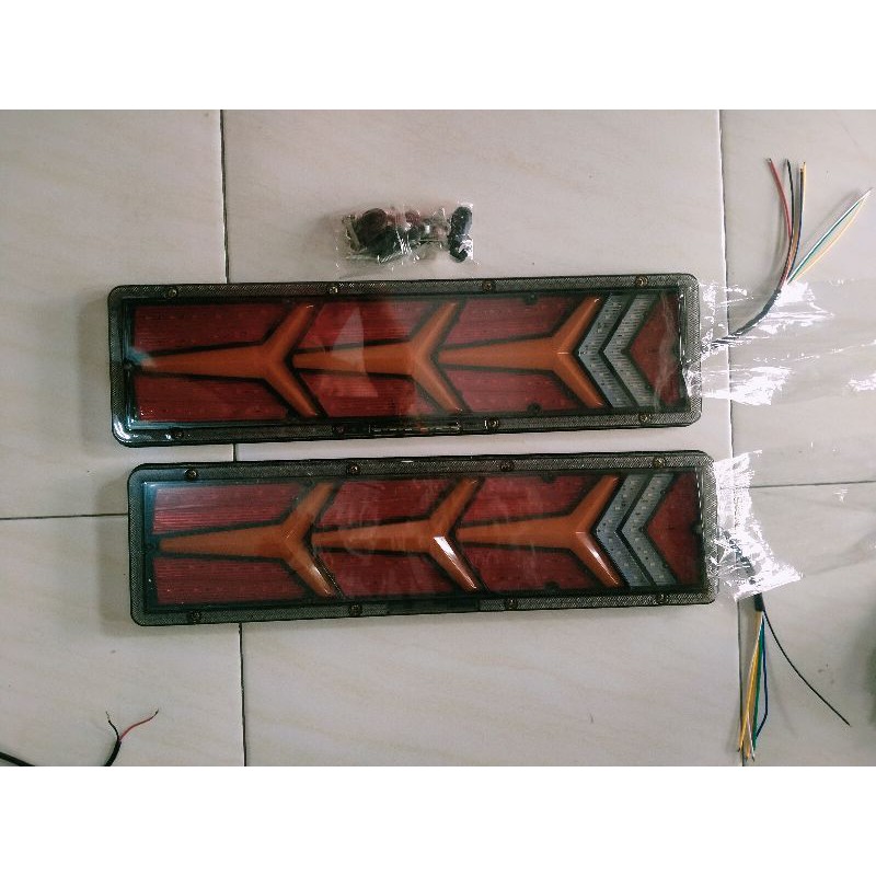 Stop Lamp LED Truk Bus Canter PS100 pick up 12V &amp; 24V Volt 46 Cm MX-257 stoplamp