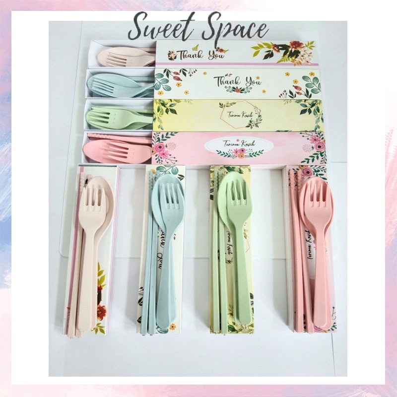 SOUVENIR SENDOK GARPU SUMPIT BOX SLIDING MINI MURAH [SWEETSPACE]