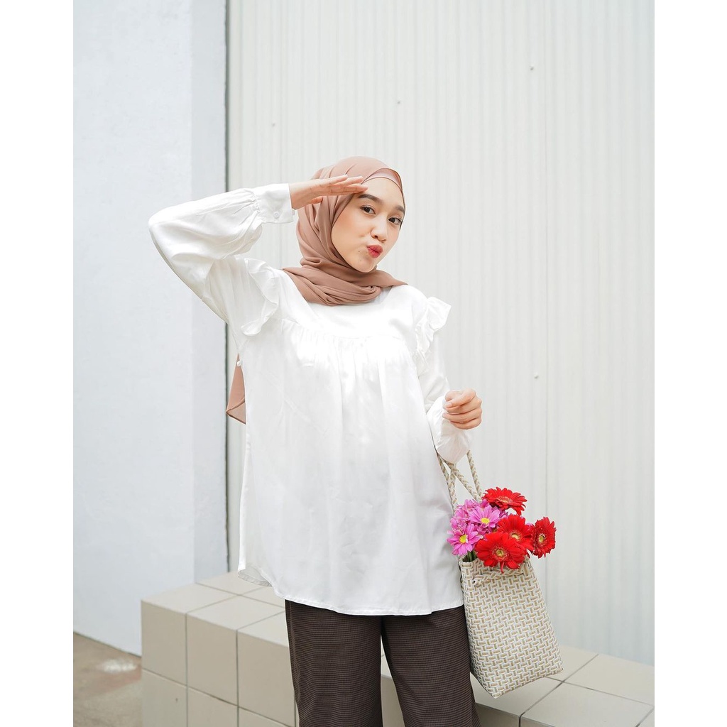 BLOUSE KOREA - CHESSY BLOUSE - ATASAN WANITA - KOREAN STYLE