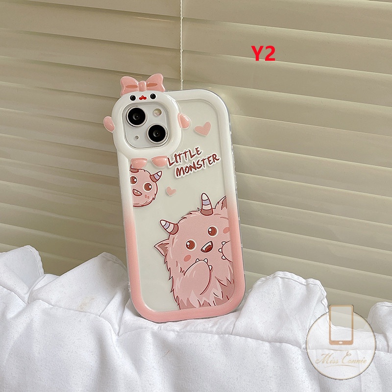 Soft Case TPU Motif Kartun Monster Dinosaurus 3D Untuk IPhone 11 13 12 14 Pro MAX 6 6S 7 8 Plus XR X XS MAX SE