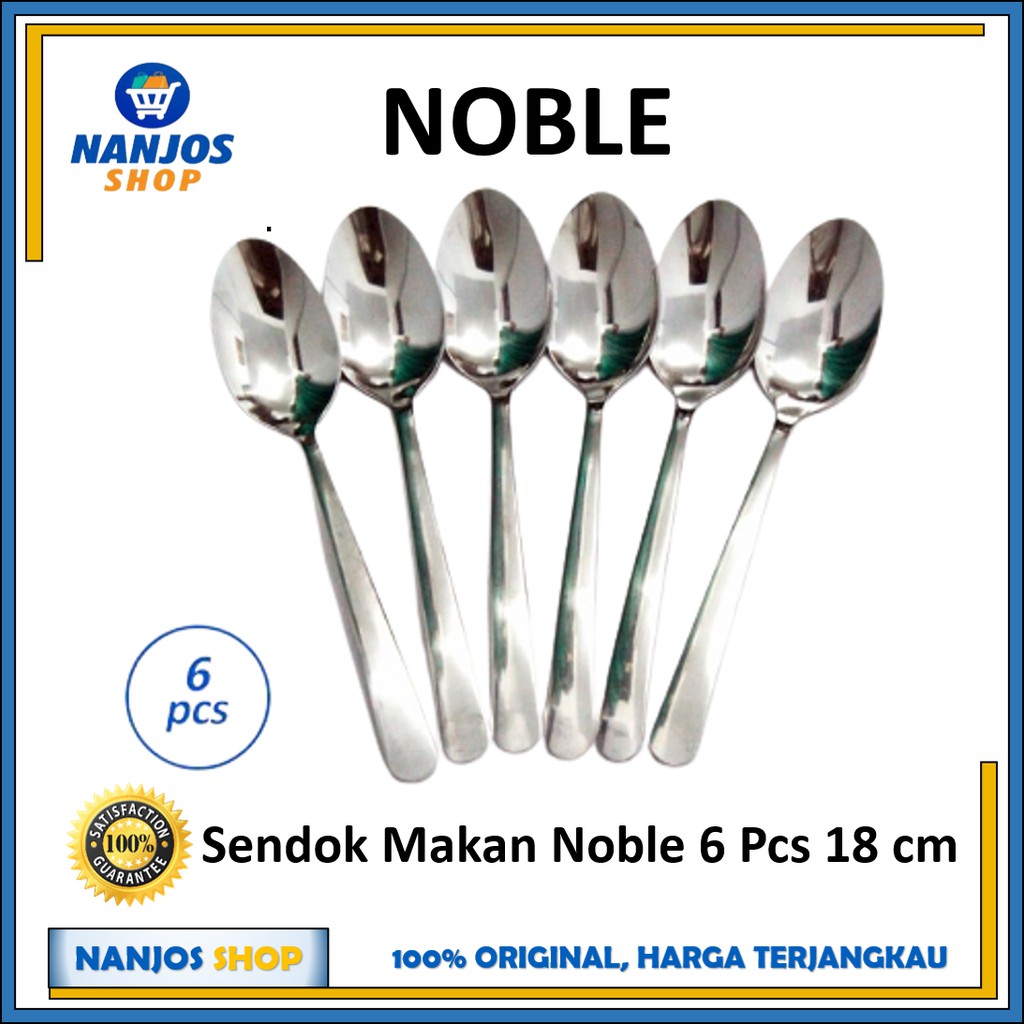 Promo Sendok Makan Stainless Murah Tebal Berkuliatas Isi 6 Pcs Noble