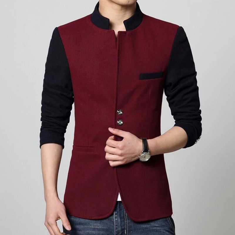 BLAZER PRIA SLIMFIT NEW RAIN MAROON TWIST STYLE KOMBINASI (S,M,L,XL) TERBARU ORIGINAL NIKAYU