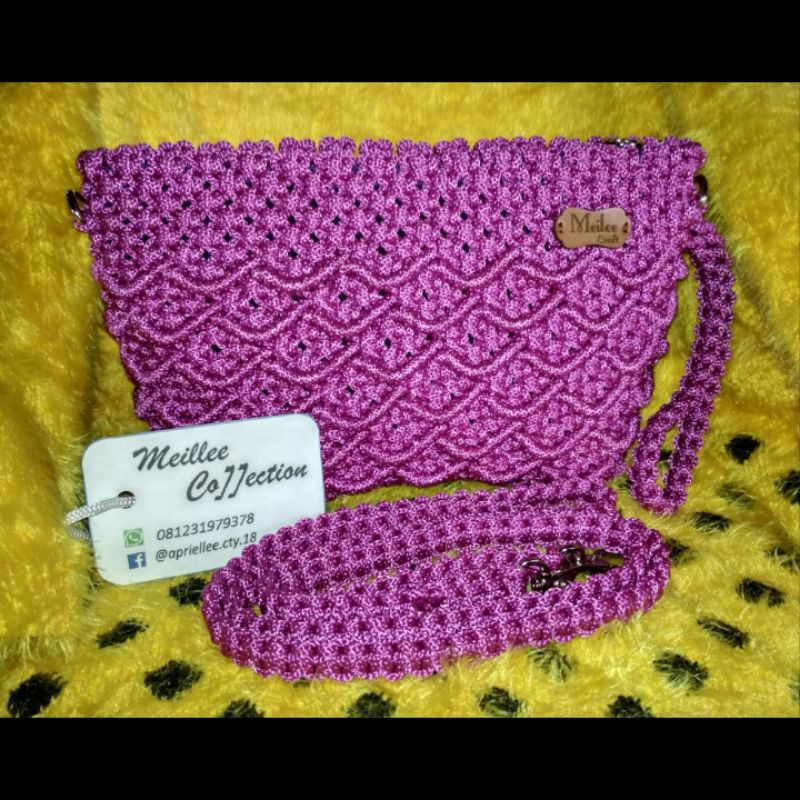 Tas dompet tali kur motif sisik ikan