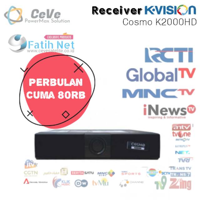 Receiver K Vision Cosmo K2000 Hd Ku Band Only Kvision K Vision Allchanel 80rb Shopee Indonesia