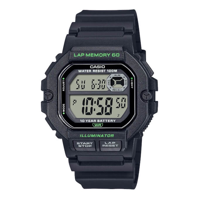 Casio Original WS1400H-1A 3A / WS-1400H-1B 4A Jam Tangan Pria Lap Memory 60 Digital Karet