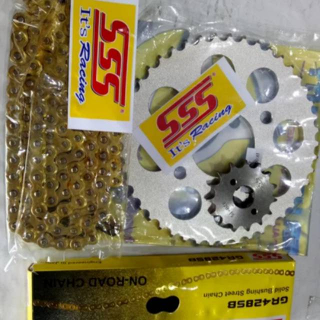 Gear set sss cb150r cbr 150 428H rantai sss