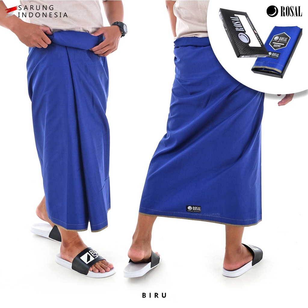 Sarung Polos Rosal Sarindo Original Fashion Muslim Pria Solat Kain Sarung Pakaian Sholat