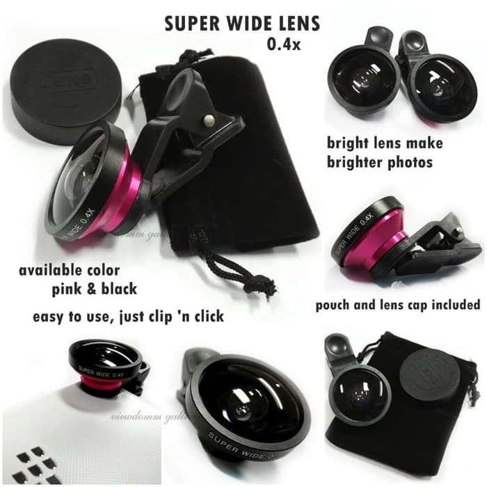 Lensa Super Wide 0.4x U004 Universal Clip