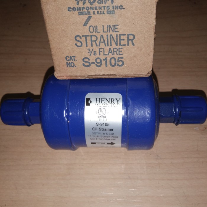 Oil Line Strainer 3 per 8 Flare HENRY AC&R S9105