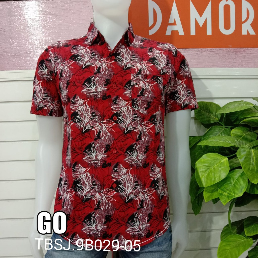 gof DAMOR (CRESSIDA) KEMEJA BATIK LENGAN PENDEK PRIA SLIMFIT Baju Batik cowok