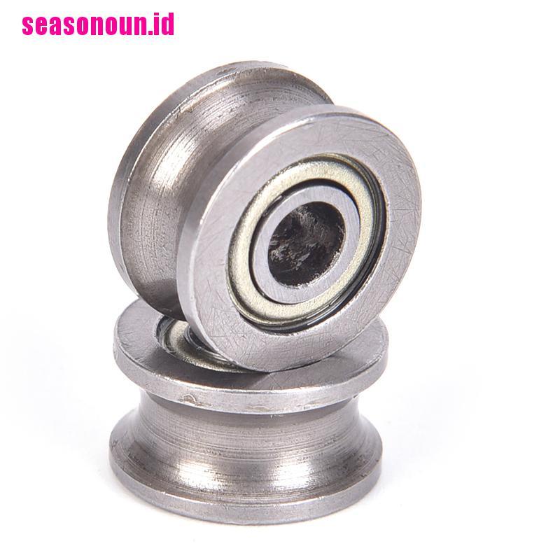 10 Pcs U624ZZ U groove ball bearing pulley Untuk Rel track