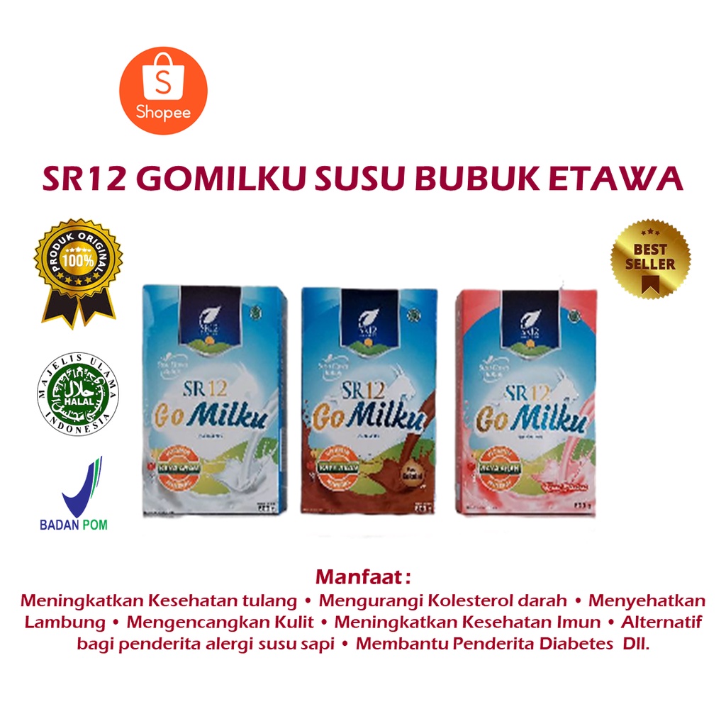 

(TERLARIS) BEST SELLER SR12 GOMILKU 600 GRAM, BPOM, HALAL MUI, MEMBANTU MENINGKATKAN IMUN TUBUH