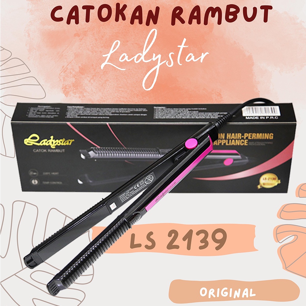 catok/catokan/catok rambut/catokan rambut 2 in 1 LADYSTAR LS 2139 LURUS CURLY-ORIGINAL